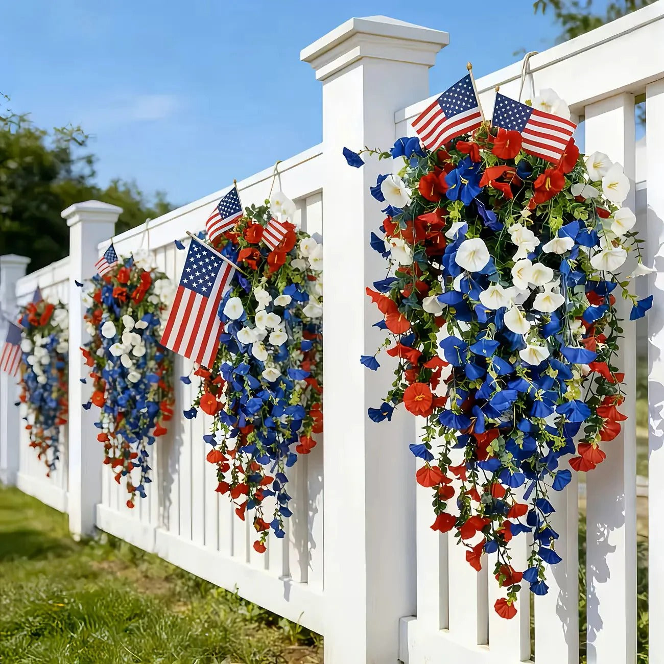 Celebrate America’s 250th Anniversary with Patriotic Hanging Baskets