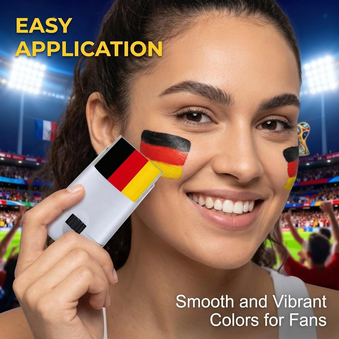 World Cup National Flag 3 Colors Face Paint Pens