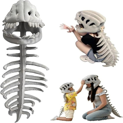  3D Realistic Dinosaur Skeleton Costume Headgear