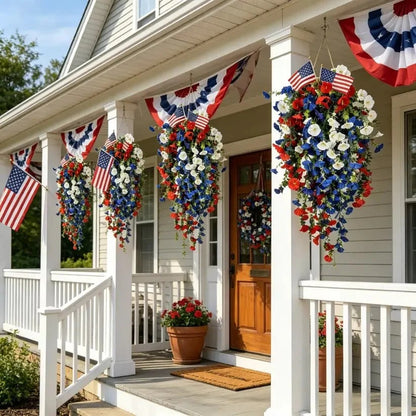 Celebrate America’s 250th Anniversary with Patriotic Hanging Baskets