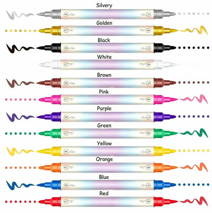 12/24 Colors Nail Art Pens – DIY 3D Markers for Drawing, Dotting & Manicure