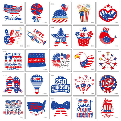 250th US Independence & 2026 World Cup National Flag  Tattoos
