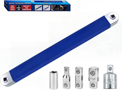 🔧Offset Extension Wrench with 4 Adapters