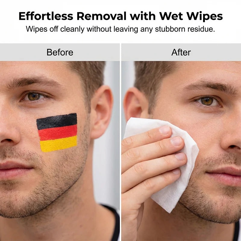 World Cup National Flag 3 Colors Face Paint Pens