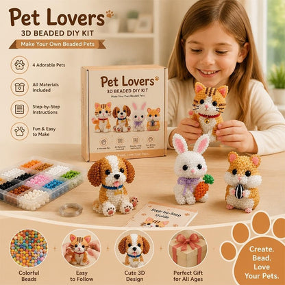  Mini 3D Beaded Animal Craft Kit