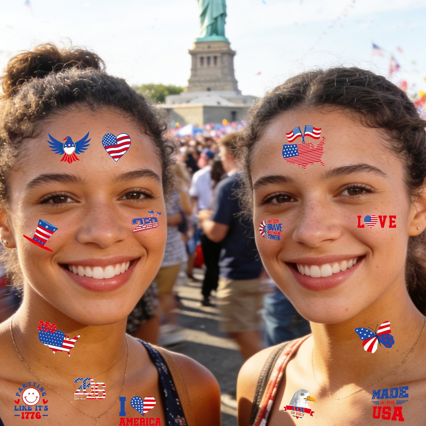250th US Independence & 2026 World Cup National Flag  Tattoos
