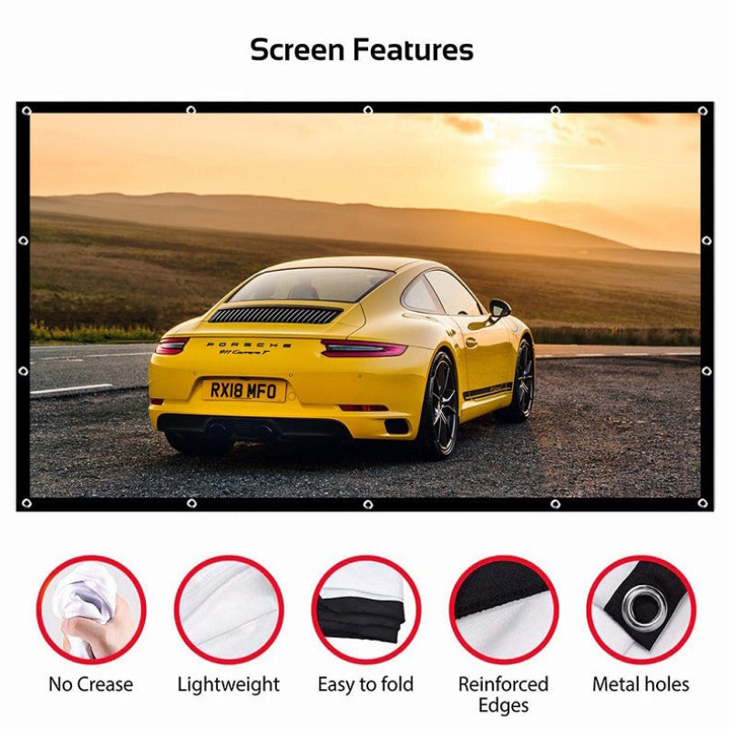 Foldable Projection Screen – Home Theater-quality Experience