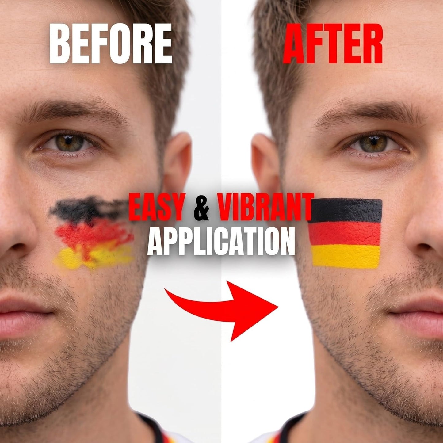 World Cup National Flag 3 Colors Face Paint Pens