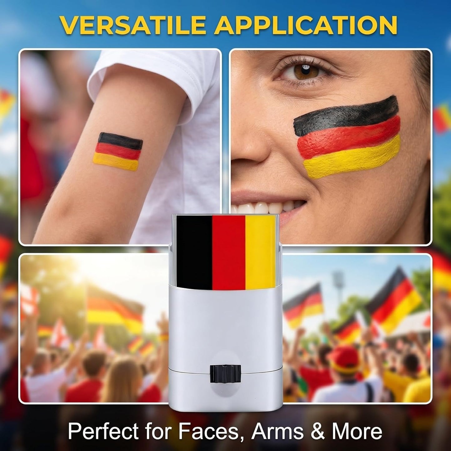World Cup National Flag 3 Colors Face Paint Pens