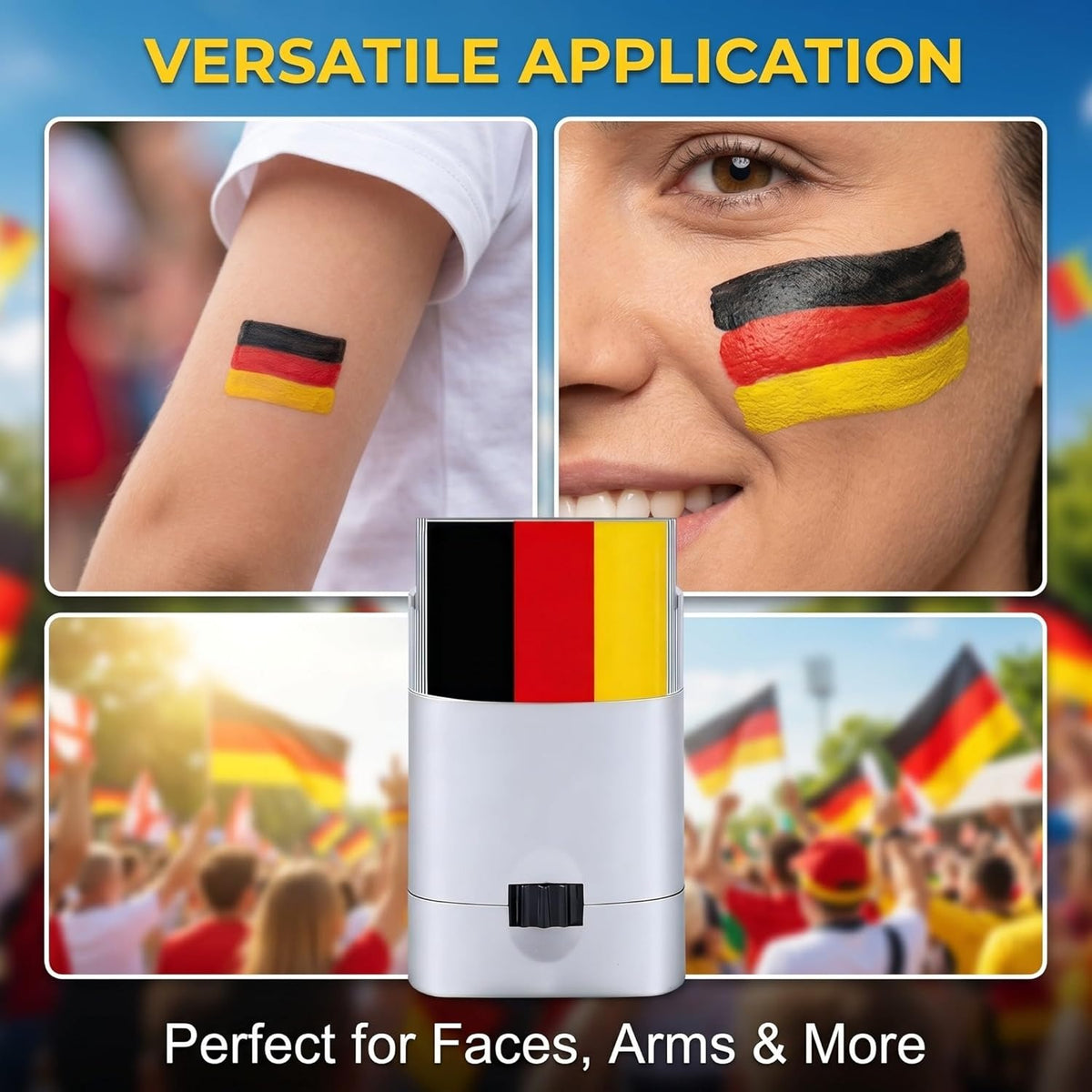 World Cup National Flag 3 Colors Face Paint Pens