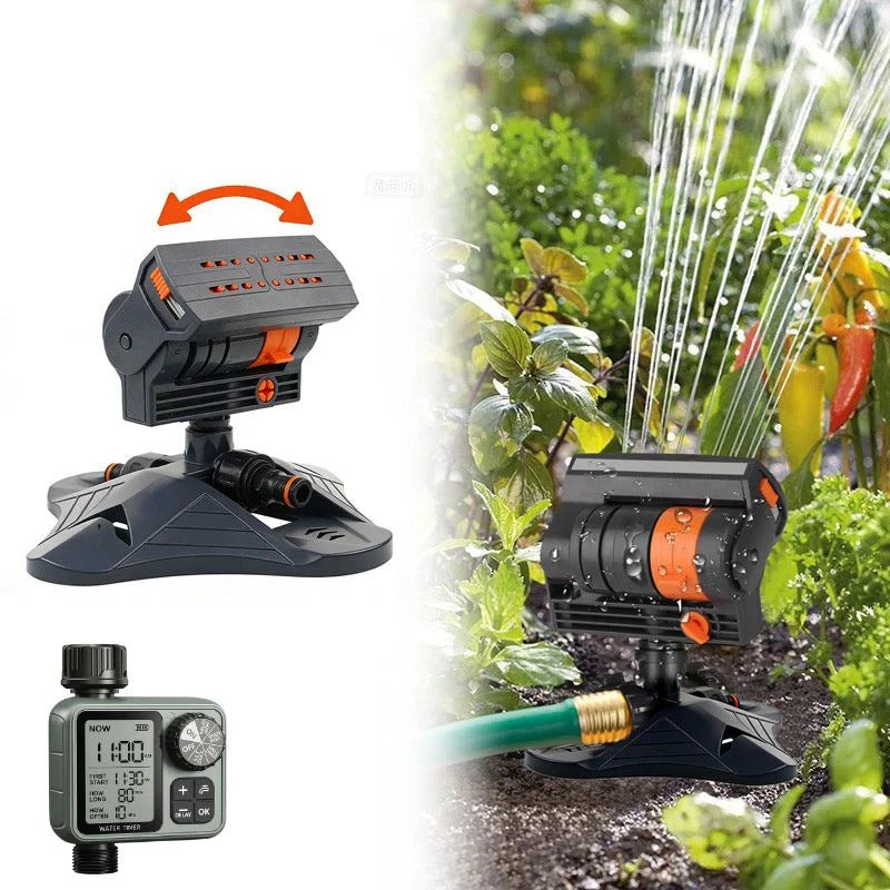 16-Nozzle Oscillating Sprinkler with 4 Adjustable Spray Modes