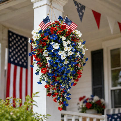 Celebrate America’s 250th Anniversary with Patriotic Hanging Baskets