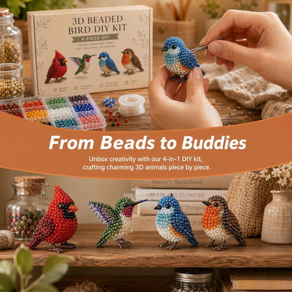  Mini 3D Beaded Animal Craft Kit