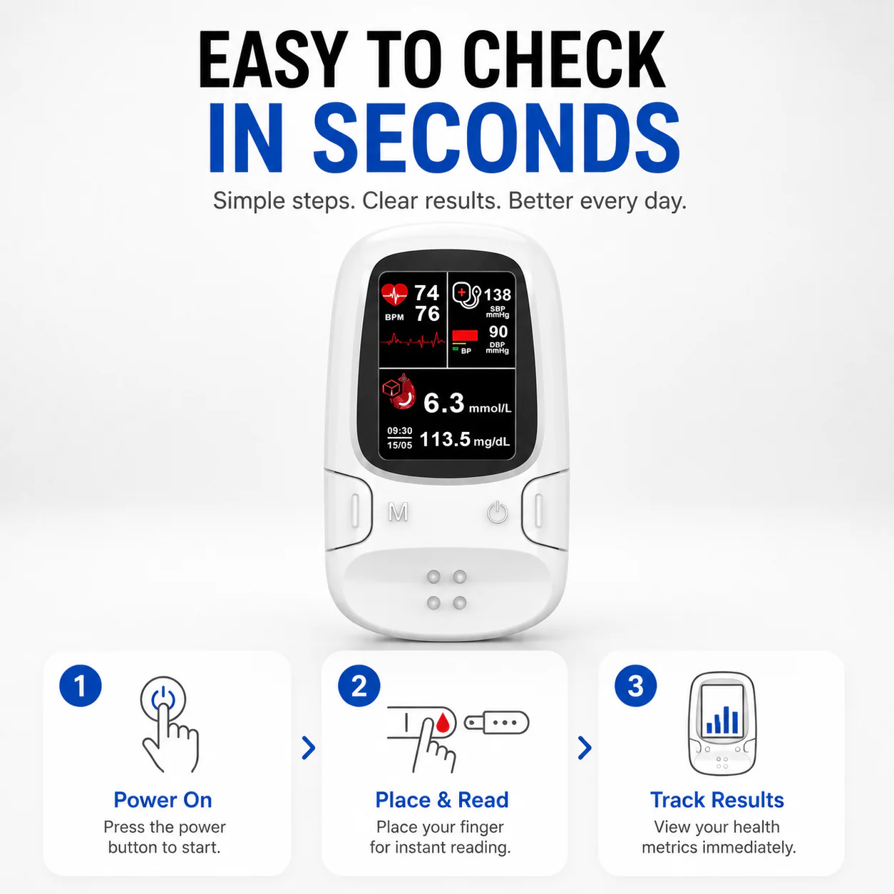 🔥All-in-One Health Monitor — Oximeter for Daily Wellness