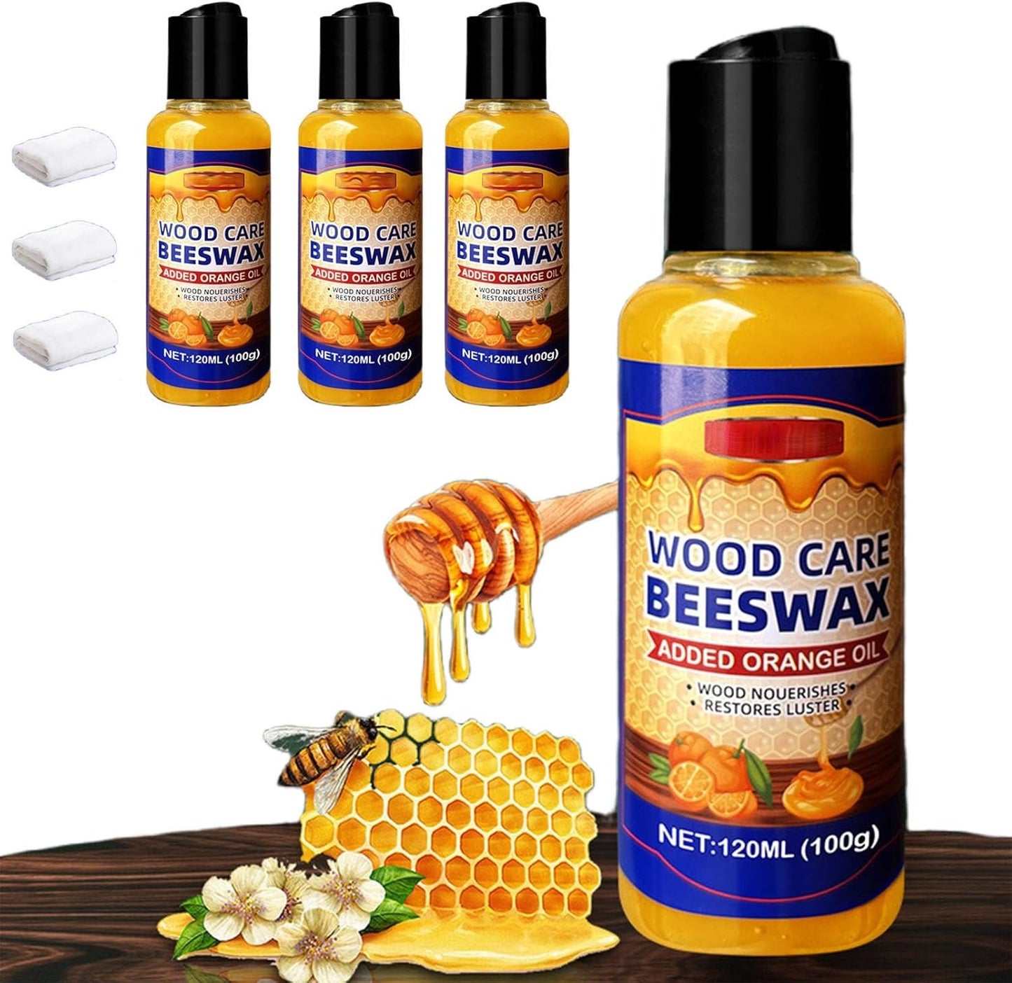 Natural Beeswax & Orange Oil Furniture Polish and Cleaner