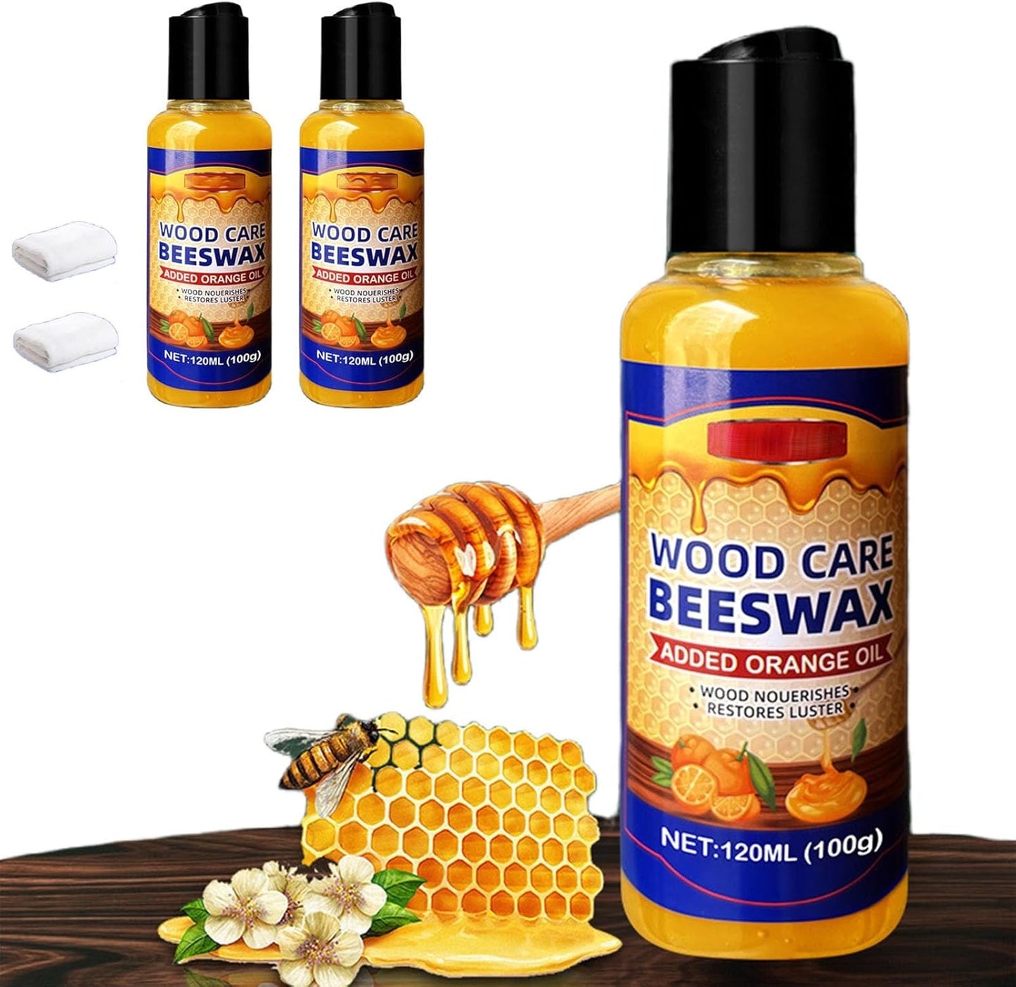 Natural Beeswax & Orange Oil Furniture Polish and Cleaner