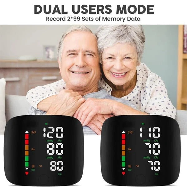 Voice Broadcast Wrist Blood Pressure Monitor with LED Display