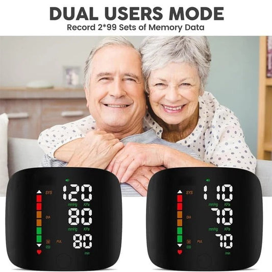 Voice Broadcast Wrist Blood Pressure Monitor with LED Display