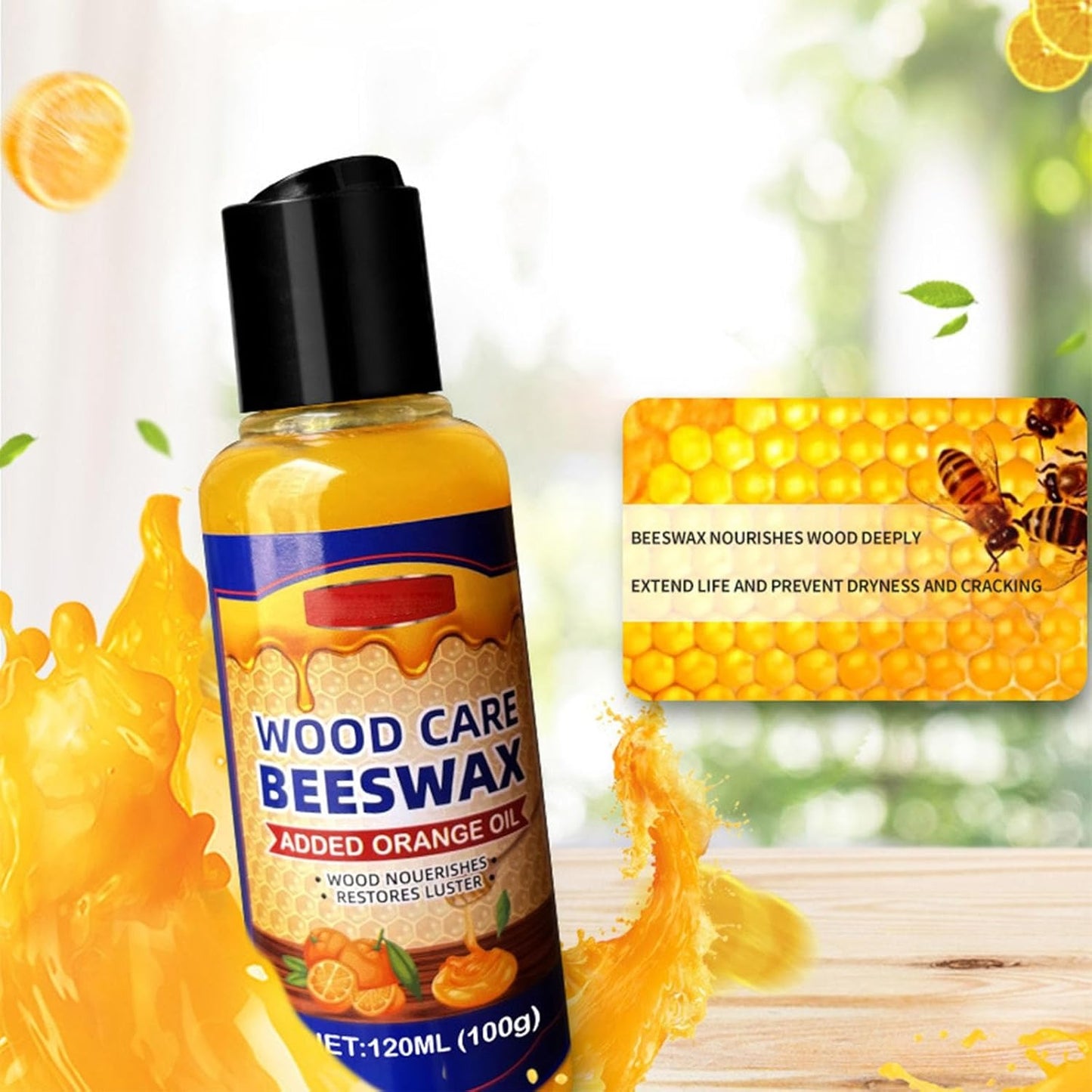 Natural Beeswax & Orange Oil Furniture Polish and Cleaner