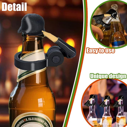 3 Pieces Beer Bottles Helmet Soldier