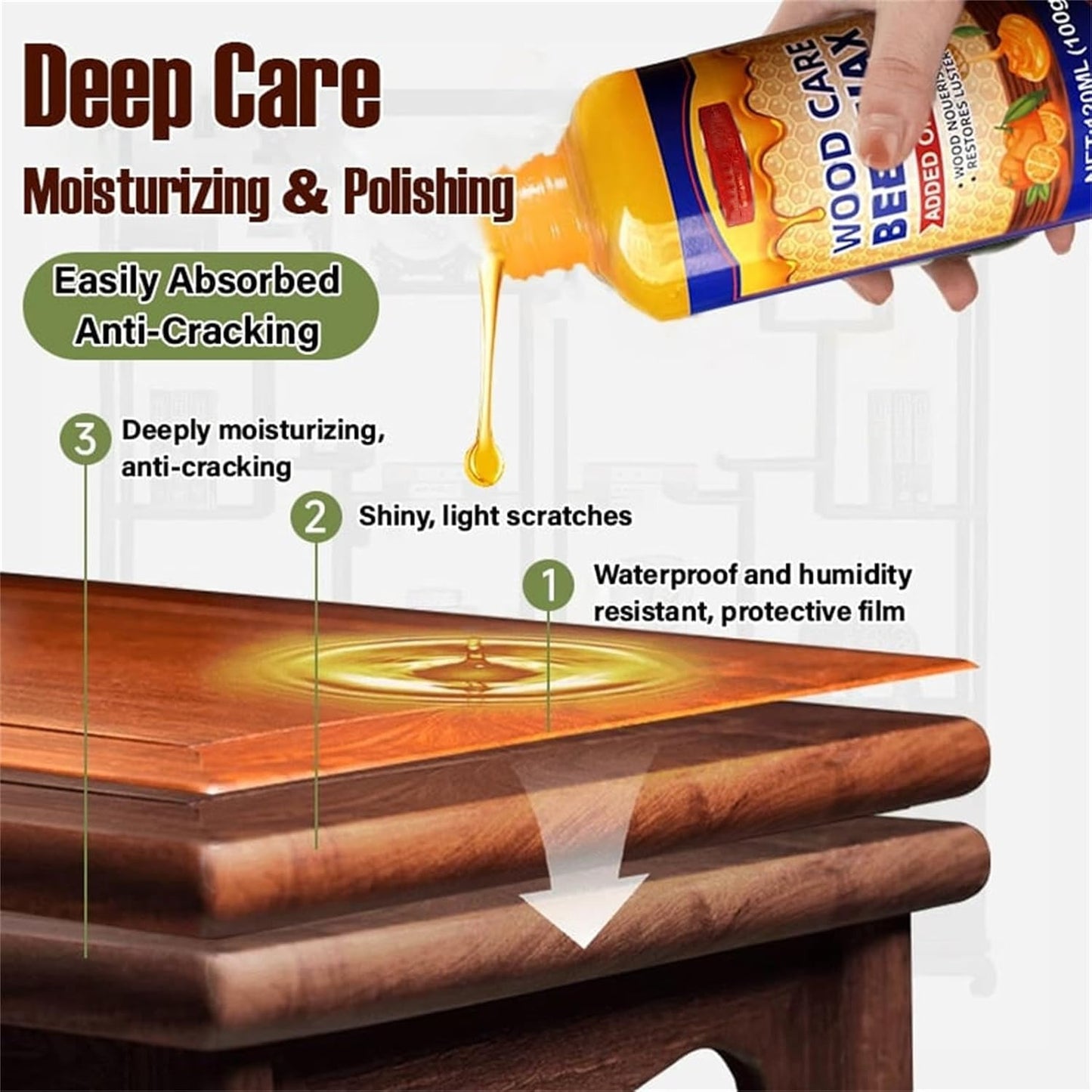 Natural Beeswax & Orange Oil Furniture Polish and Cleaner