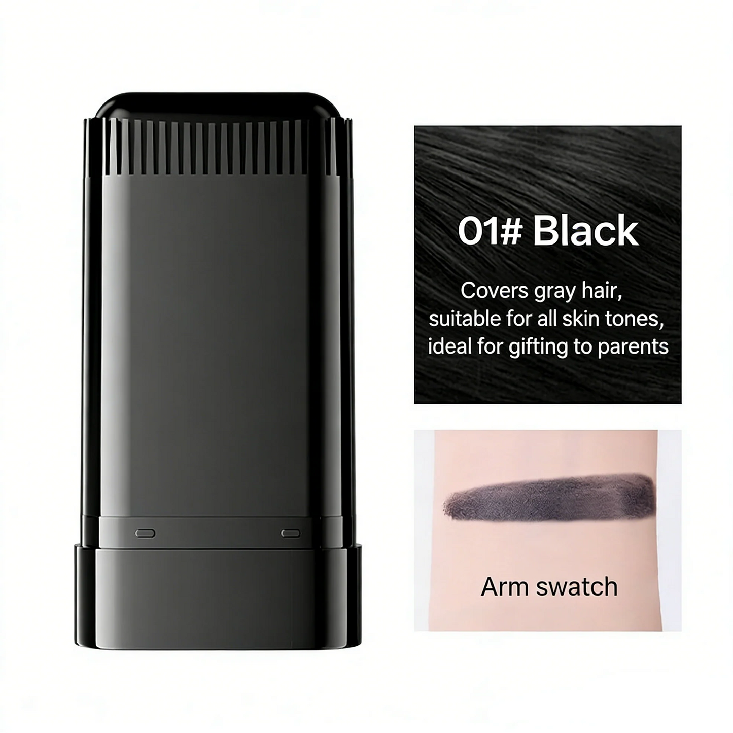 Touchup Pro Stick – Instant Grey Coverage & Natural Black Shine