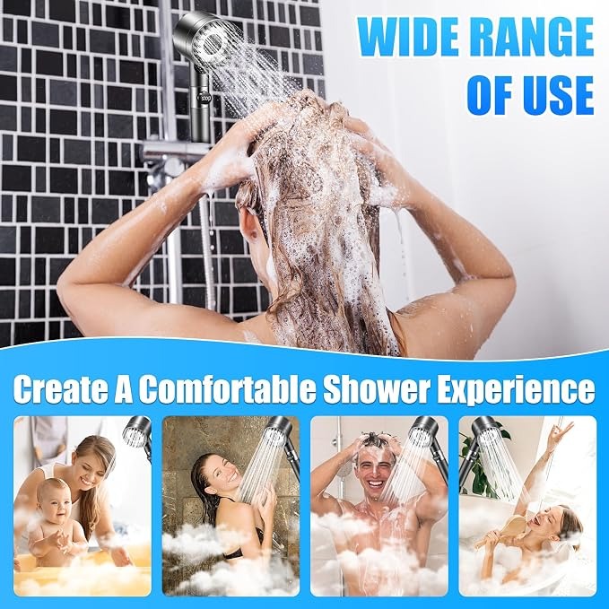 💧ANTI-LIME SCALE SHOWER HEAD (with filters)