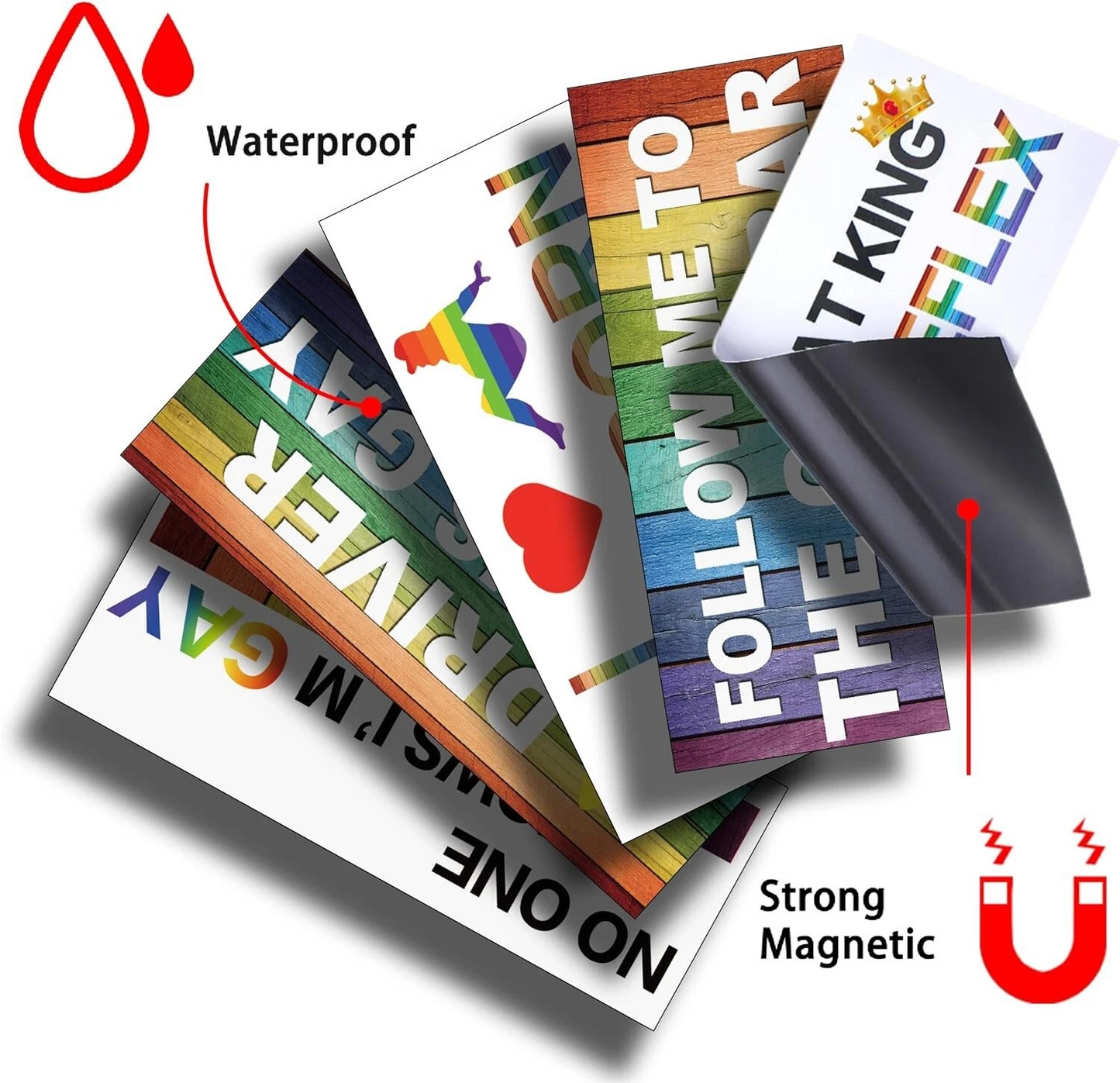 10 Pcs Magnetic Funny Stickers