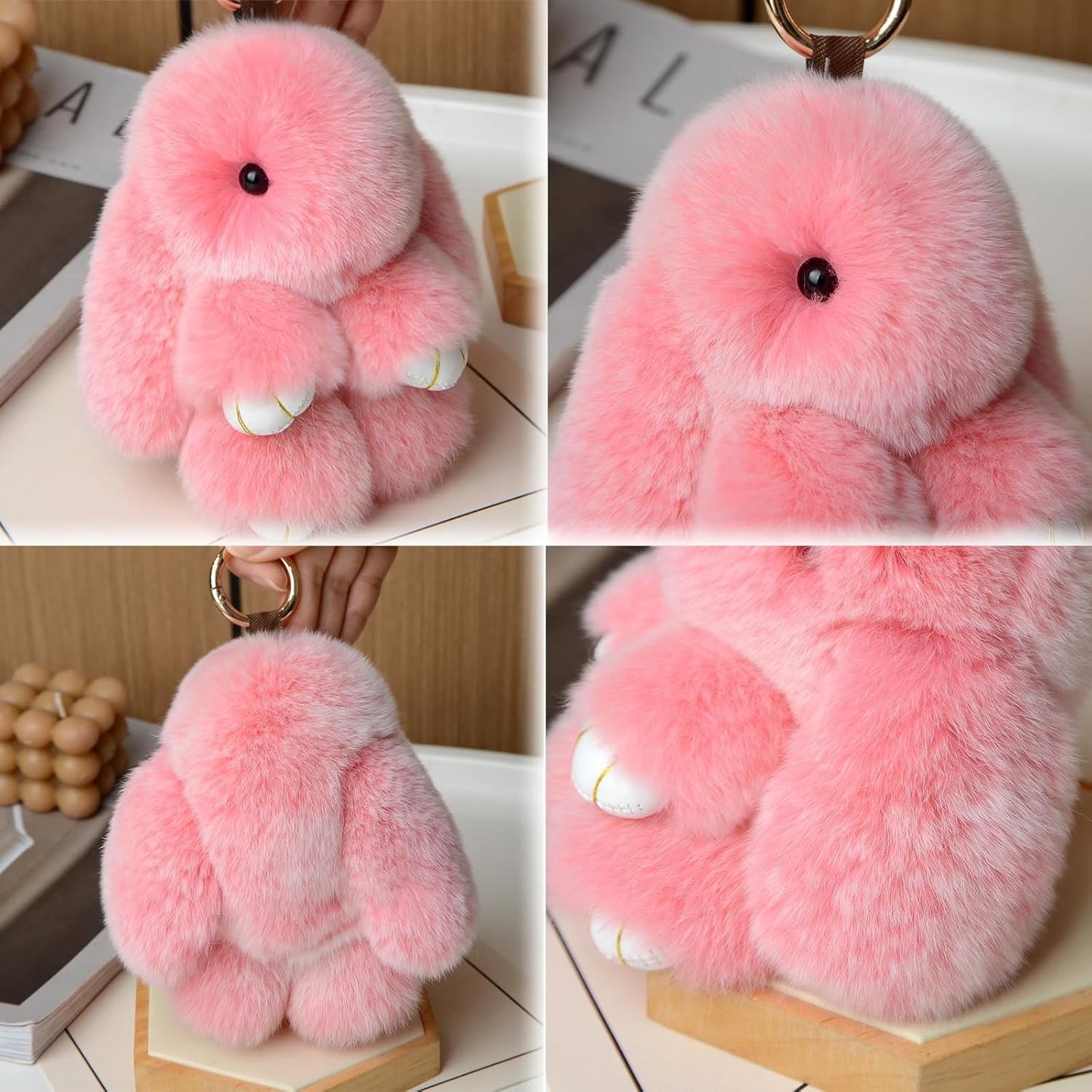 Handmade Plush Bunny Keychain