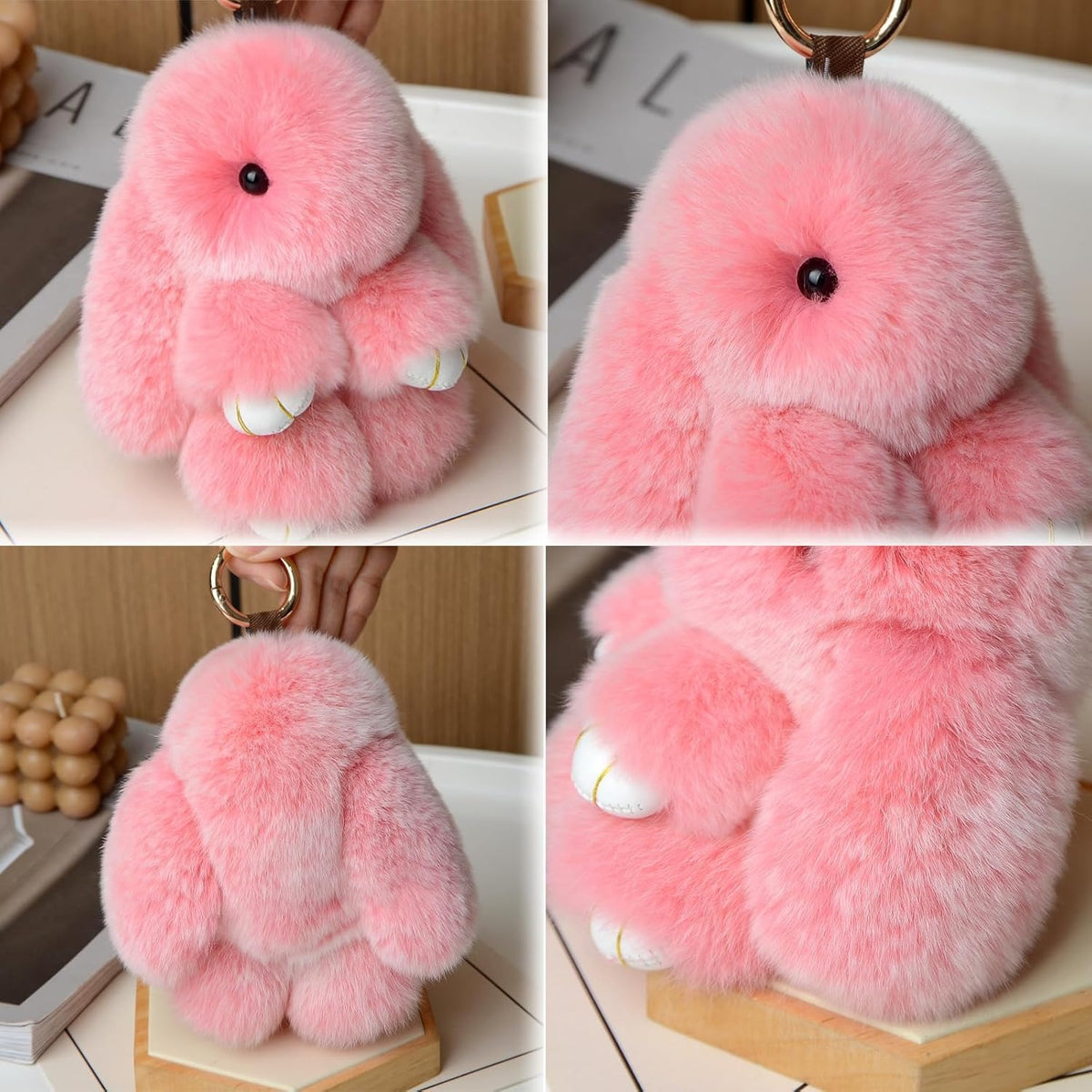 Handmade Plush Bunny Keychain