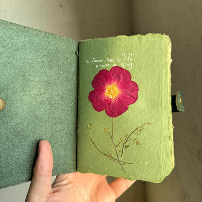 Handmade DIY Green Paper Journal