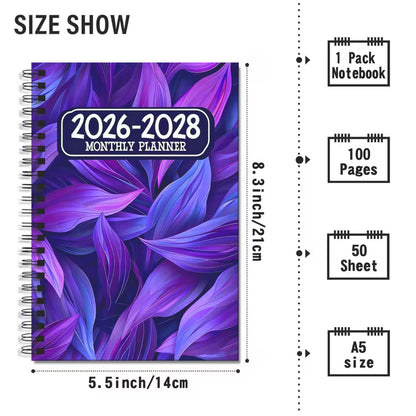 2026-2028 Monthly Planner Notebook