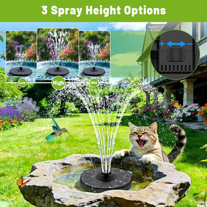 Solar Water Fountain with 6 Nozzles