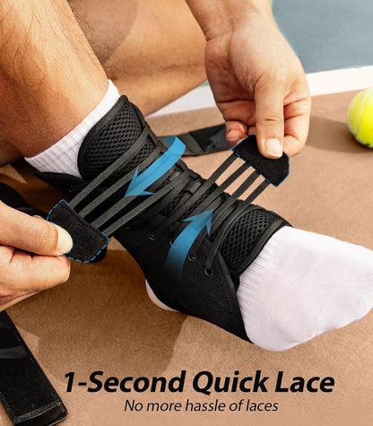Unisex Quick Adjust Lace-up Ankle Brace