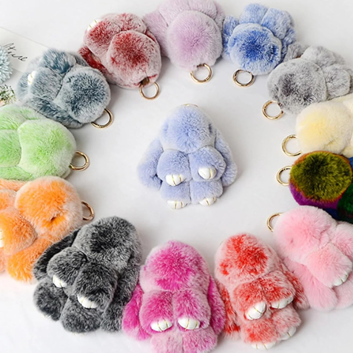 Handmade Plush Bunny Keychain