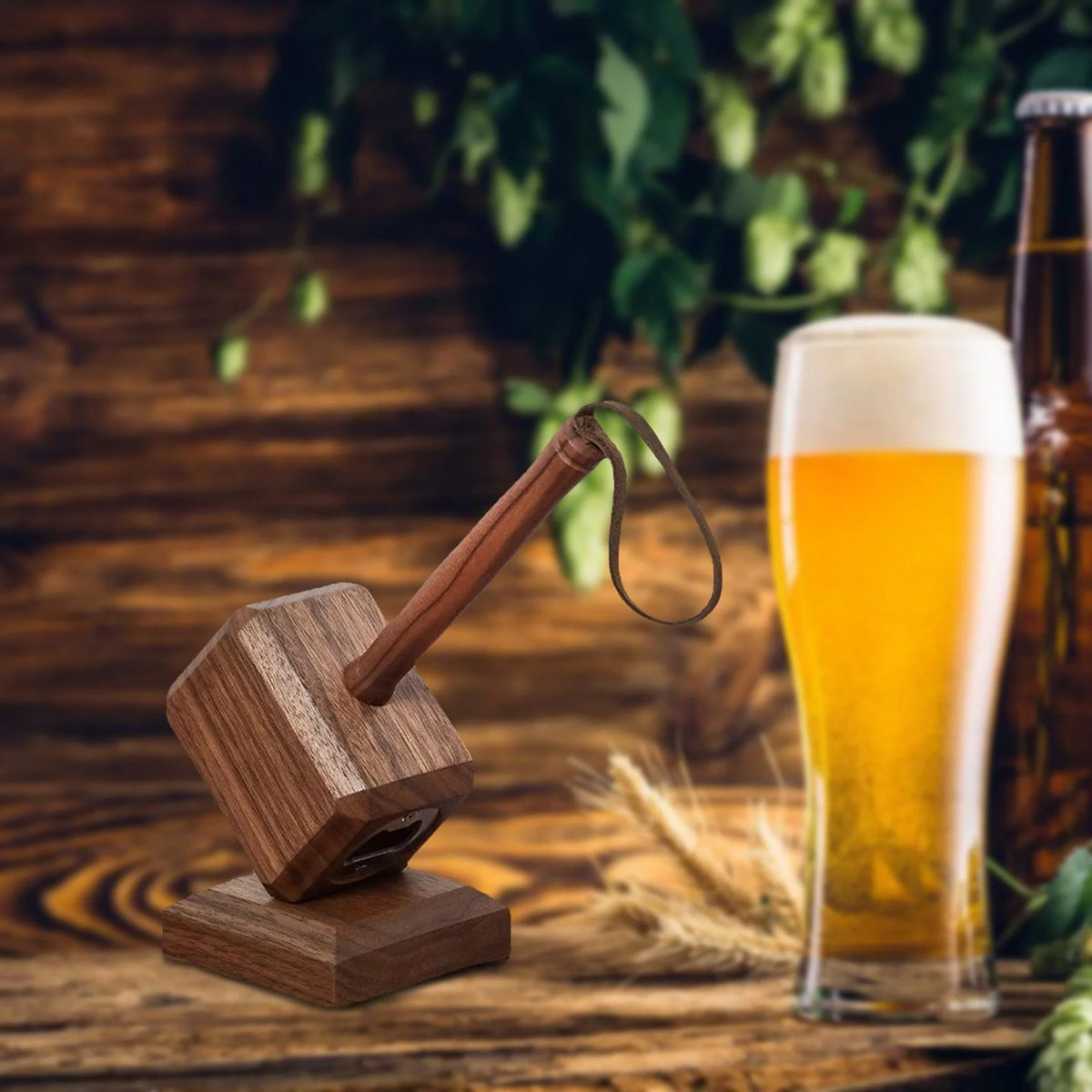 Hammer Shaped Wooden Bottle Cap Opener