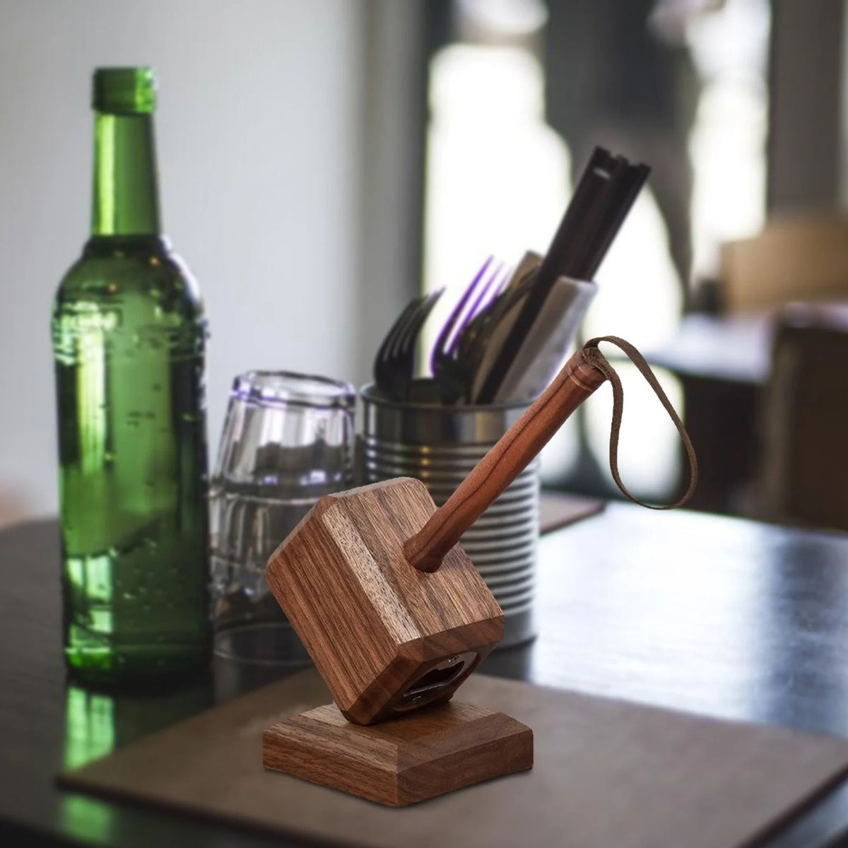 Hammer Shaped Wooden Bottle Cap Opener