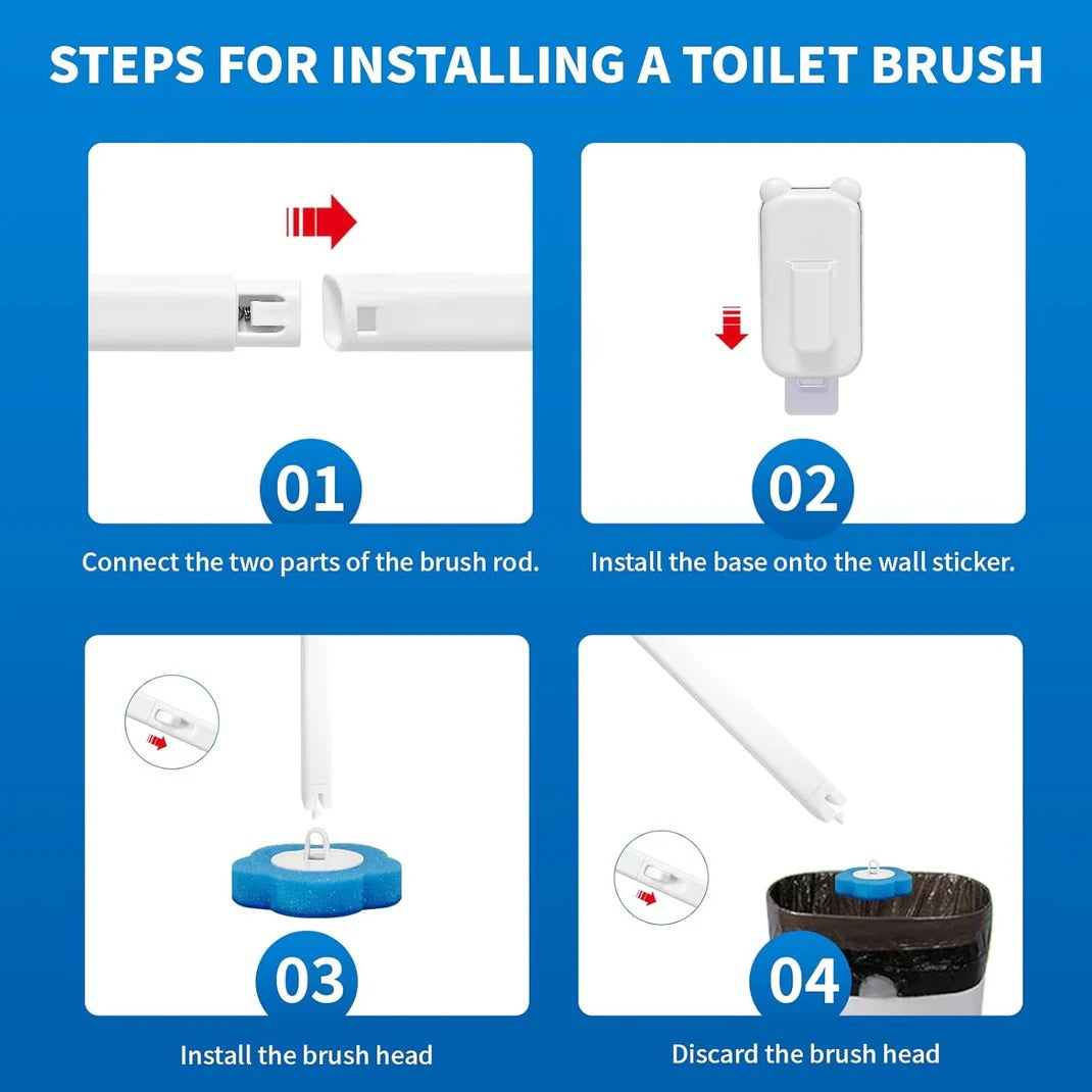 Ultimate Hygienic Toilet Cleaning: One Click, One Scrub, One Toss