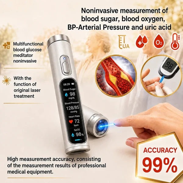 Non-Invasive Smart Blood Sugar Tracking Device 99.9% Accuracy💉 Painless blood glucose measurement in 3 seconds