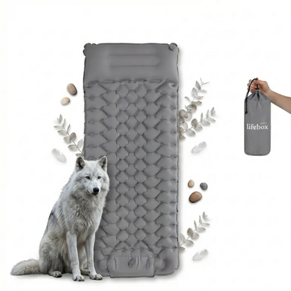 Ultralight Inflatable Sleeping Pad for Camping with Pillow Built-in Foot Pump
