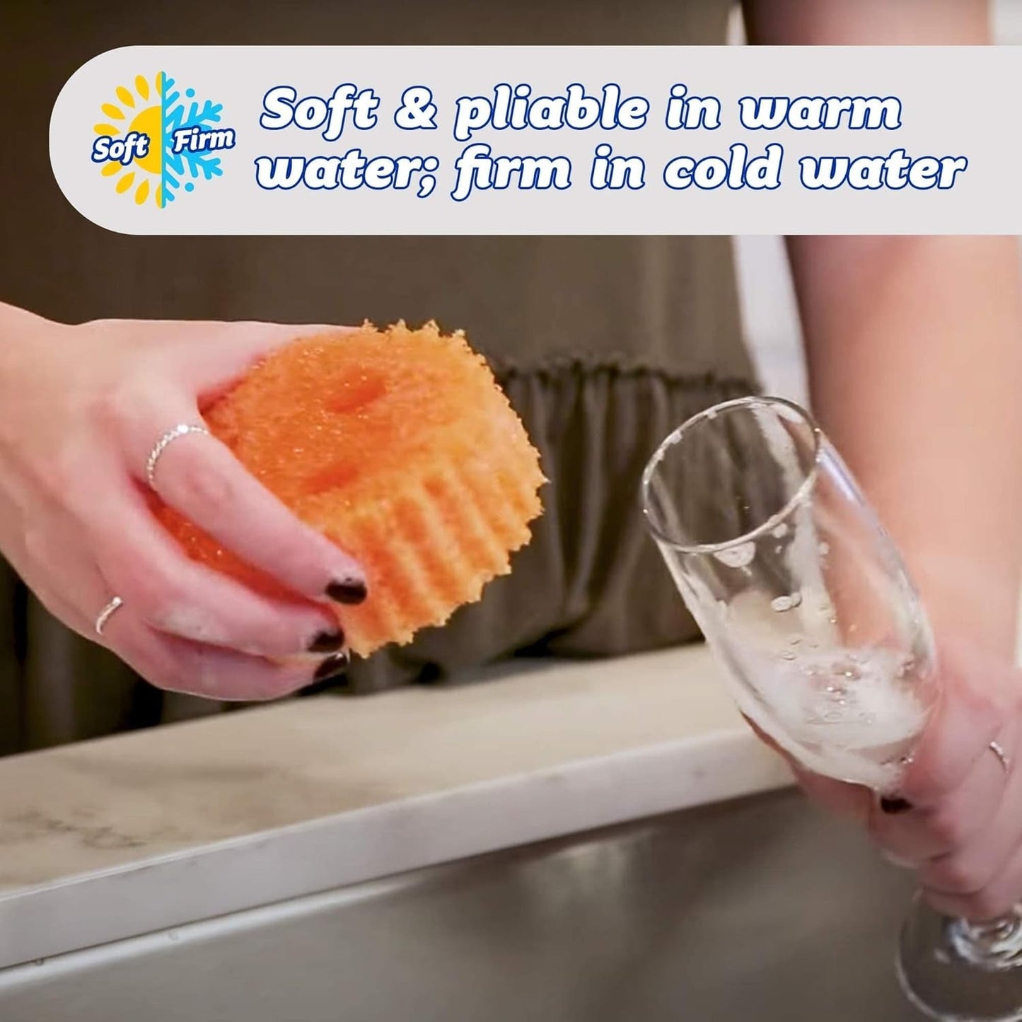 3PC Multipurpose Dish Sponges for Kitchen