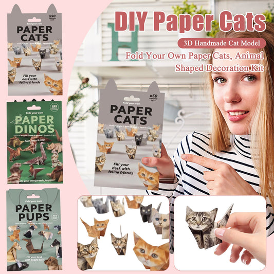 150 Sheets Origami Set: Cat, Dog & Dinosaur Designs