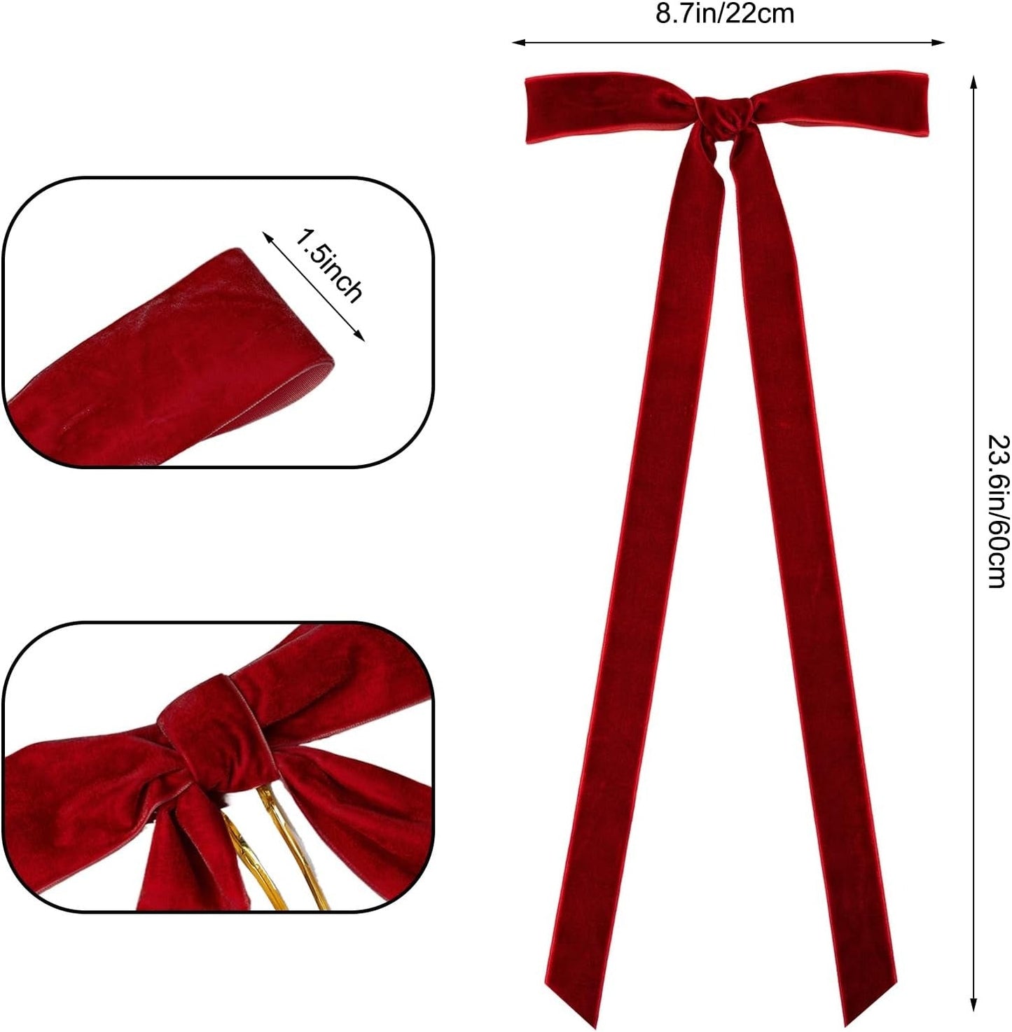 Red Christmas Bows (4PC )