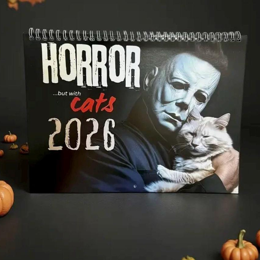 2026 Horror Movie & Cats Wall Calendar