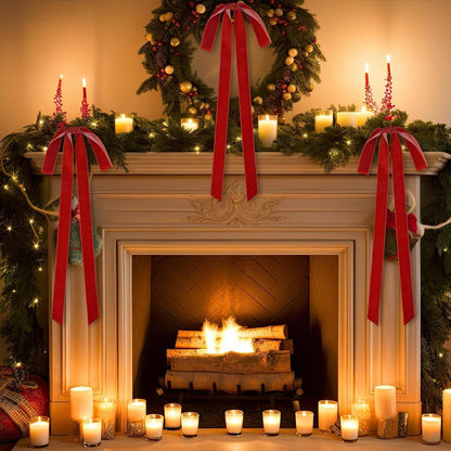 Red Christmas Bows (4PC )