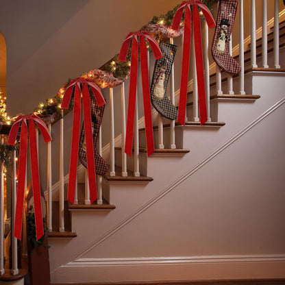 Red Christmas Bows (4PC )