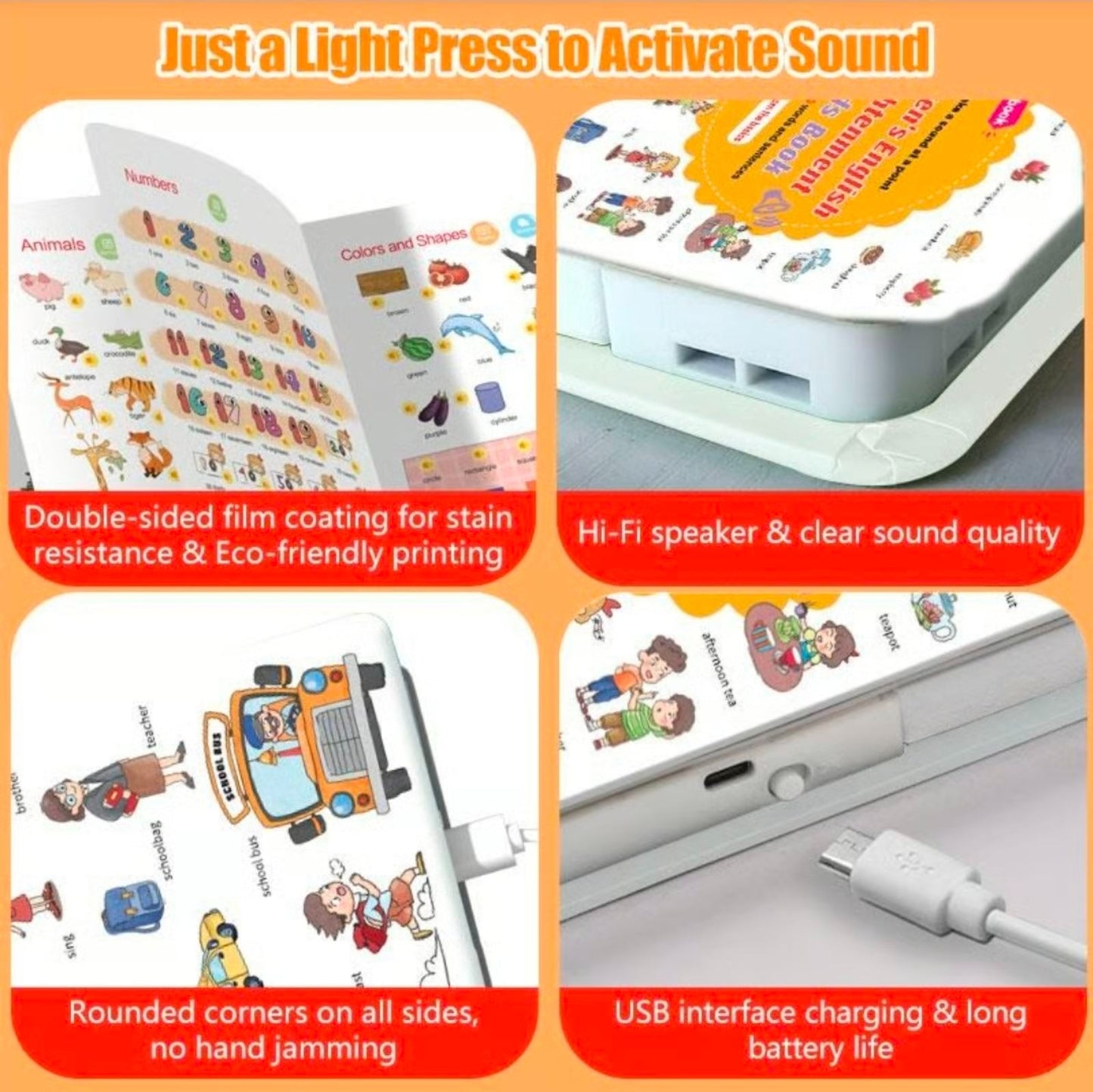 Interactive English Sound Book for Kids