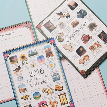 2026 Bucket List Wall Calendar