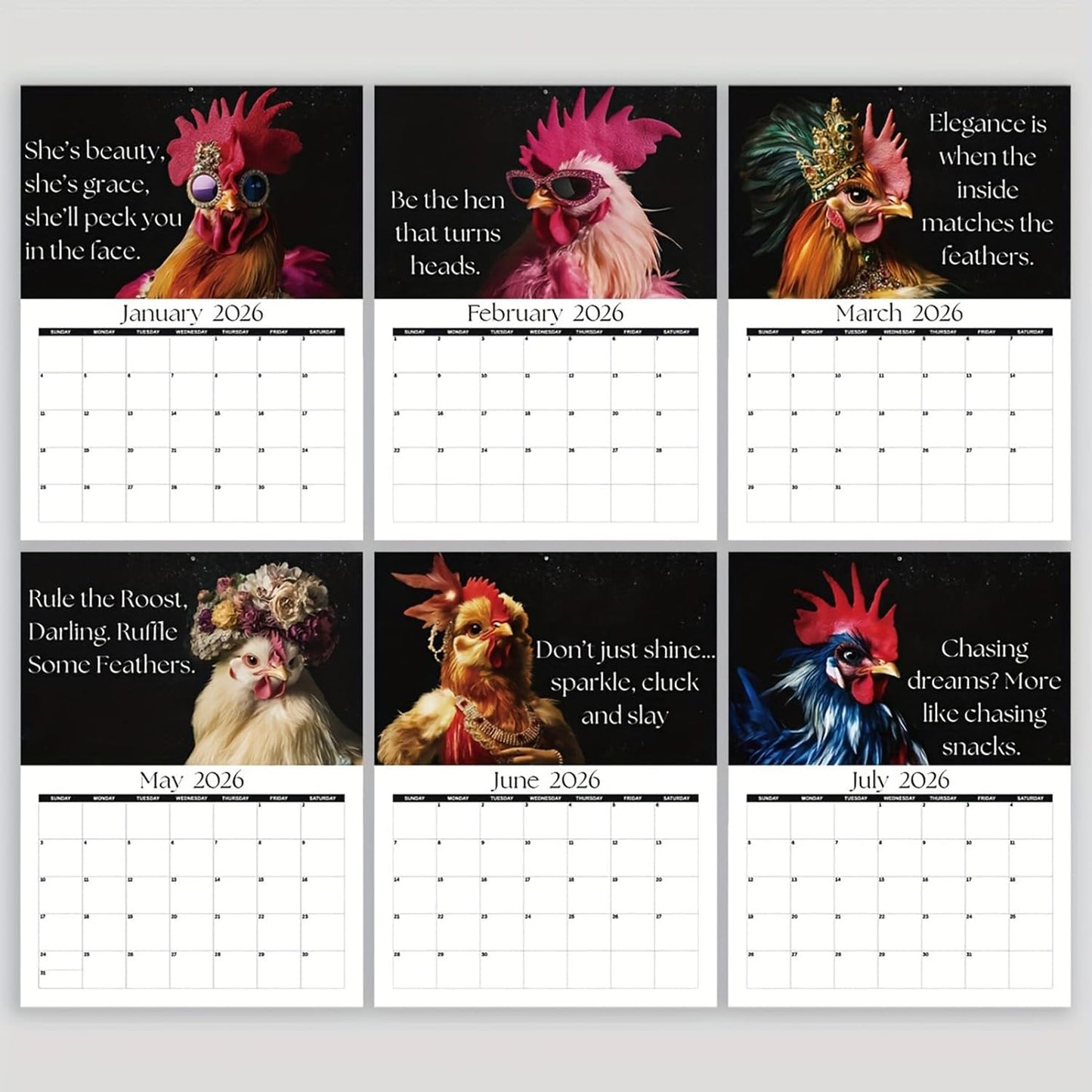 2026 Funny Chicken Couture Calendar 