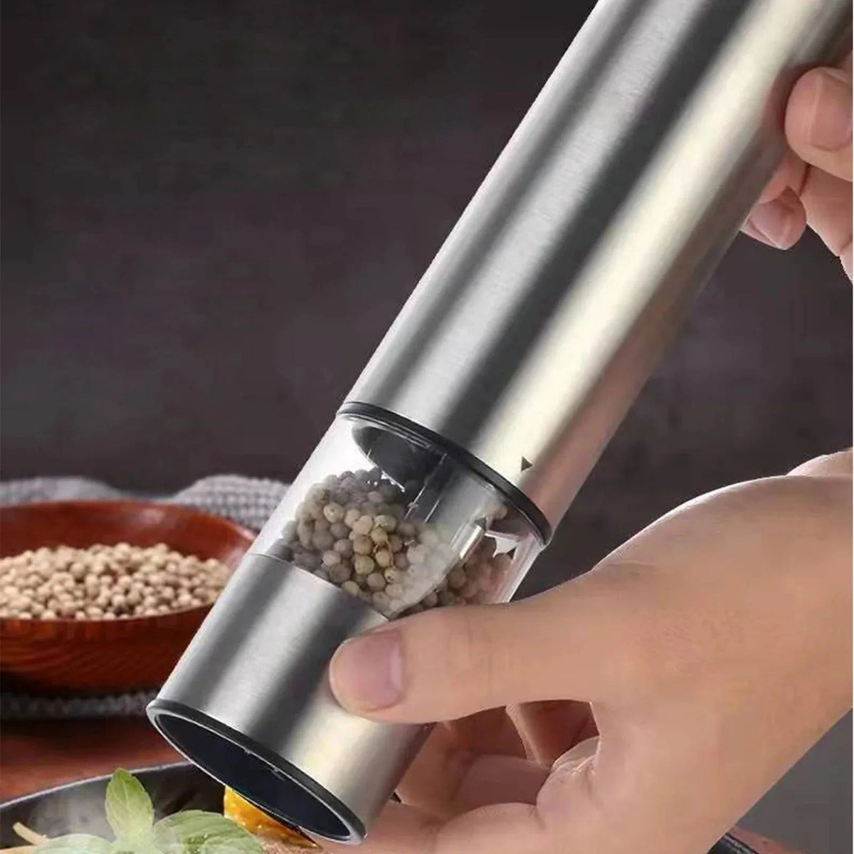 Stainless Electric Salt and Pepper Grinder Type C Rechargeable